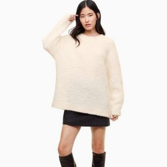 Aritzia Wilfred Seissan Alpaca Wool Sweater Birch Size 1/ Small - Picture 4 of 11